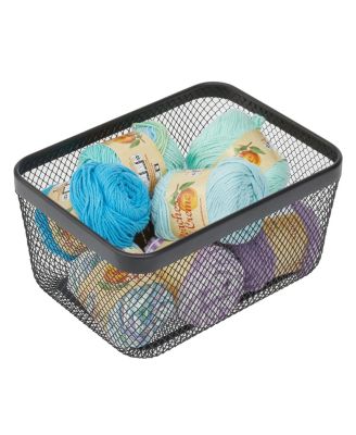 Metal Mesh Pantry Basket for Kitchen Storage - Set of 4 - Black