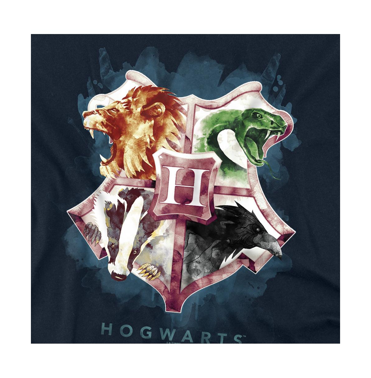 Harry Potter Men's Hogwarts Crest Wash T Shirt