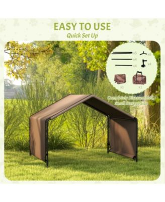  Dog Tent with Water Resistant for Outdoor Shade Protection in Brown
