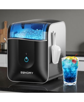 35-lb Ice Per day Nugget/Pebble Ice Maker with Auto-Cleaning and Ice Storage in Black