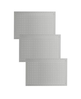 Pegboard 3PC  Wall Organizer Panels 24"x16", Gray