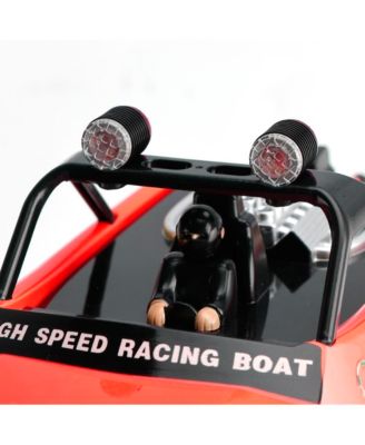 2.4GHz RC Jet Speedboat, 10 mph High-Speed Racing Boat with Safe Enclosed Propeller