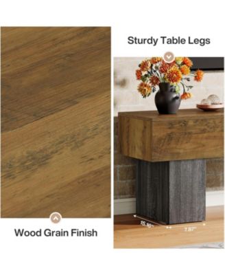 63" TV Stand, Farmhouse Entertainment Center, Low TV Console Table, Long Media Console Television Stands for 55/60/65 Inches TV