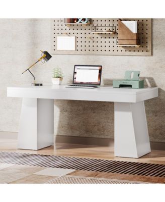 55" Executive Wooden Desk with Double Pedestal