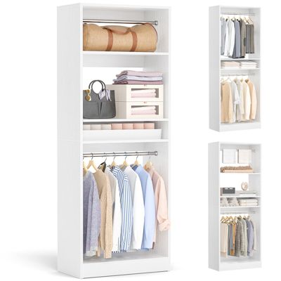 Closet System with 2 Hanging Rods
