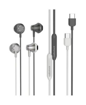 2 Pack (1 Gray and 1 White) In-Ear Earphones with Type-C Inputs For All Smart Phones