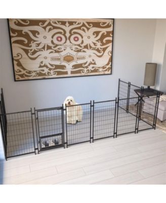  Dog Crate with UV-Resistant Waterproof Cover in Grey