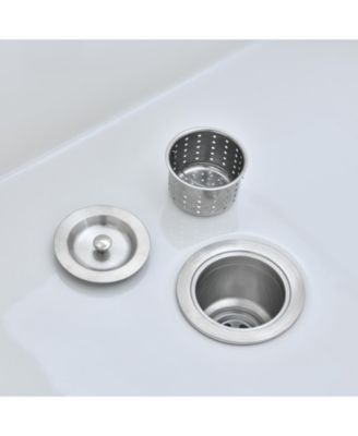 36x20inch Fireclay Farmhouse Kitchen Sink Reversible Grid Strainer 10 Inch Deep