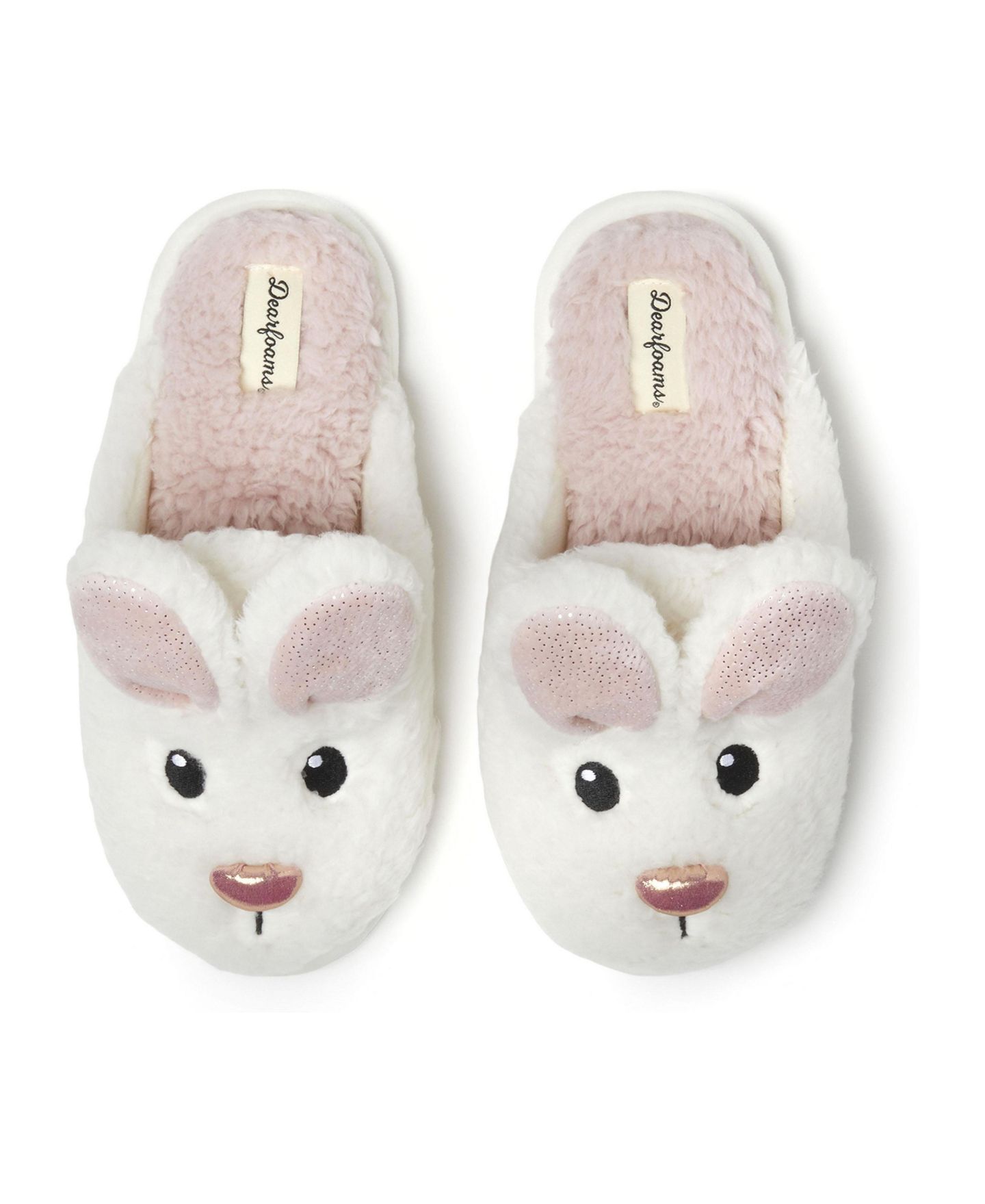 Женские тапочки Dearfoams Shay Novelty Easter Bunny Rabbit Scuff Slipper, цвет: Муслиновый — фото 1