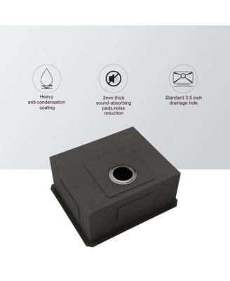 23" x 18" x 10" Undermount Single Bowl Kitchen Sink, Stainless Steel, 16-Gauge Deep Basin