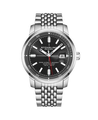 Trackmaster 1026 Men s Automatic Watch, 42mm Stainless Steel Bracelet