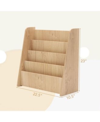 Durable 4-Tier Bookshelf for Kids with Deep Storage Spaces