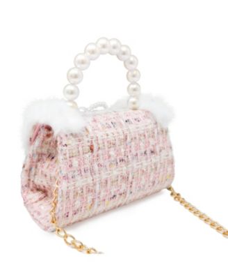 Girls Pearl Ribbon Handbag