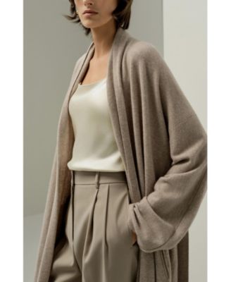 Women's Calf-Length Cashmere Cardigan