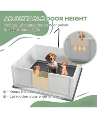 48.8 in. W Spacious Whelping Box for Dogs in White