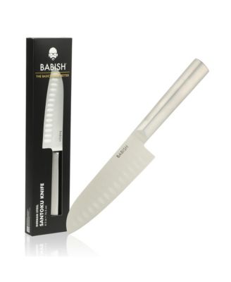 6.5-Inch Santoku Knife High-Carbon 1.4116 German Steel Full Tang Kitchen Knife with Wood Handle for Chopping, Slicing, Dicing & Precision