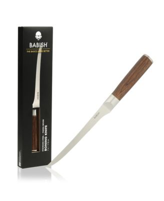 1.4116 German Stainless Steel Boning & Fillet Knife with Wood Handle 6-Inch Full-Tang Flexible Kitchen Knife for Meat, Poultry & Butchering
