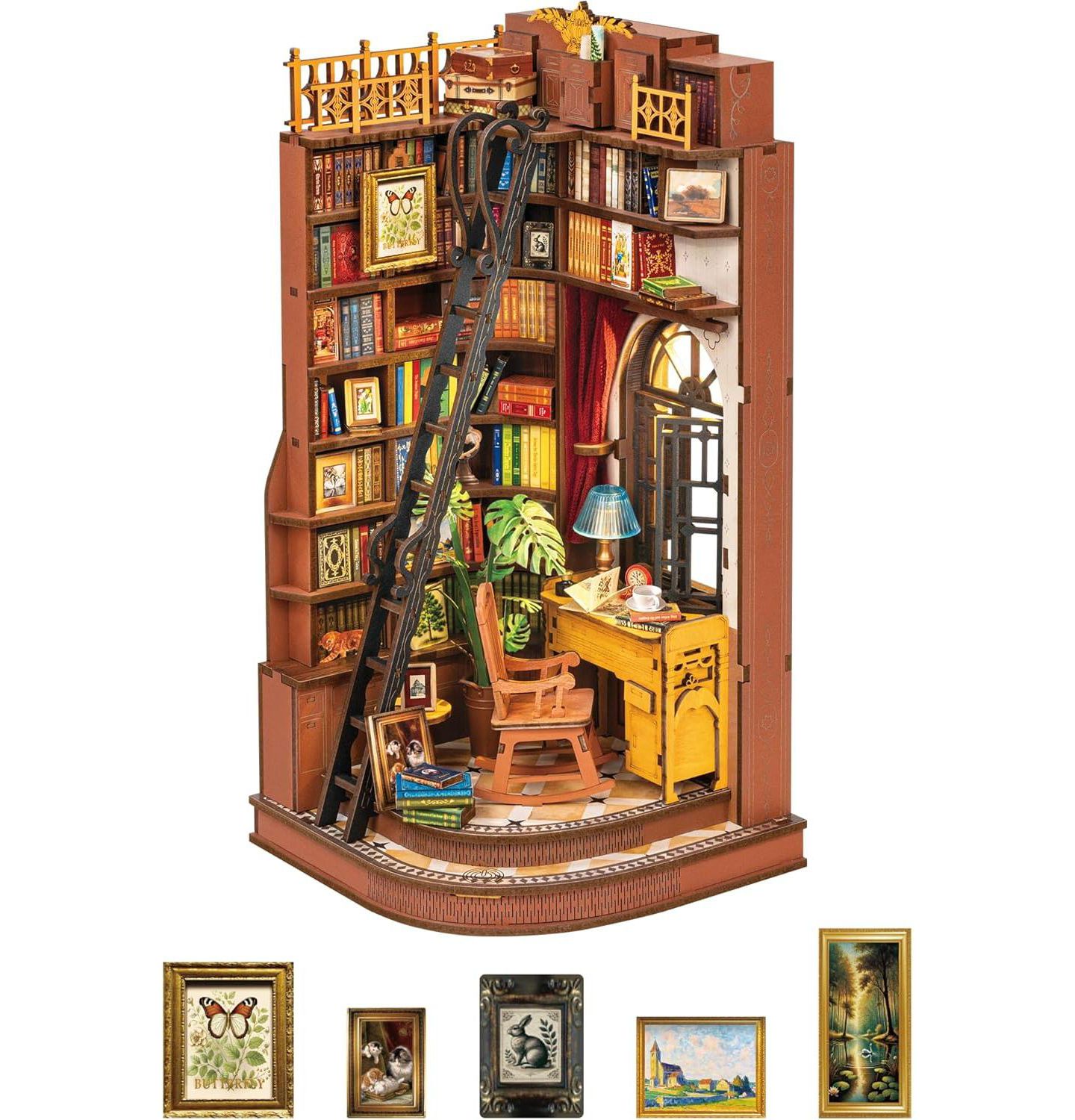 Детские конструкторы Robotime Silent Corner Study 196-Piece 3D Wooden Puzzle, Ages 14+ — фото 1