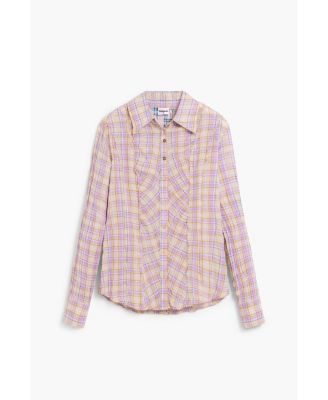 Women's Checked shirt with ruching