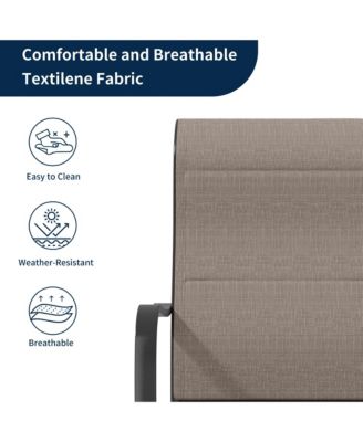 9-Piece Outdoor Dining Set with Aluminum Extendable Table 53"- 106" and Swivel Dining Chair