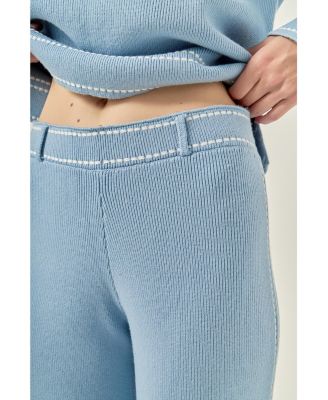Women's Stitch-Detail Knit Long Pants