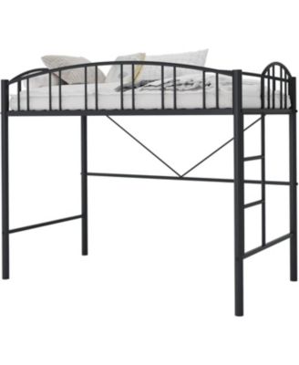 Easy Assembly Twin Loft Bed – Heavy Duty Metal Frame Space Saving, for Living Room, Guest Room