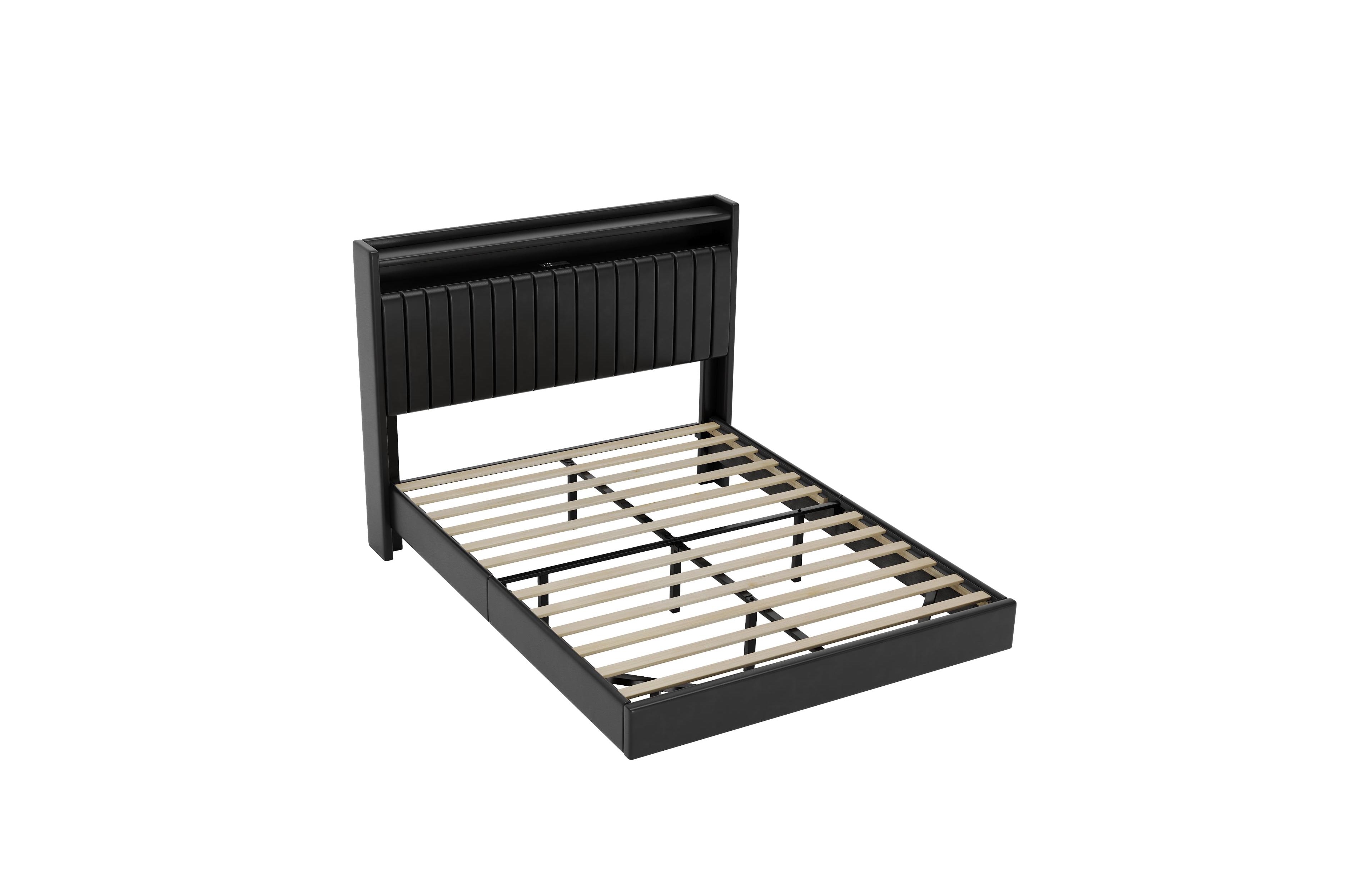 gaomon Easy Assembly Floating Bed Frame Queen Size Space Saving, for Living Room, Guest Room