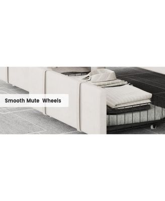 Easy Assembly Full Size Bed Frame Space Saving, for Living Room, Guest Room