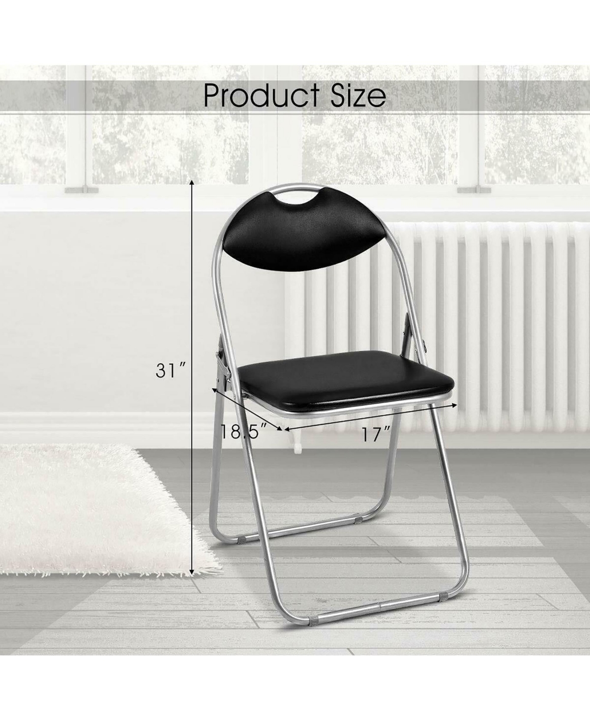 Costway U Shape Folding Chairs Furniture Home Outdoor Picnic Portable