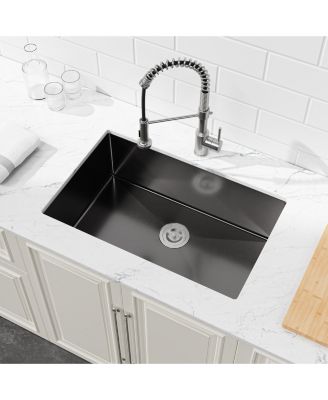 30x19inch Stainless Steel Kitchen Sink Single Bowl Undermount Workstation Handmade