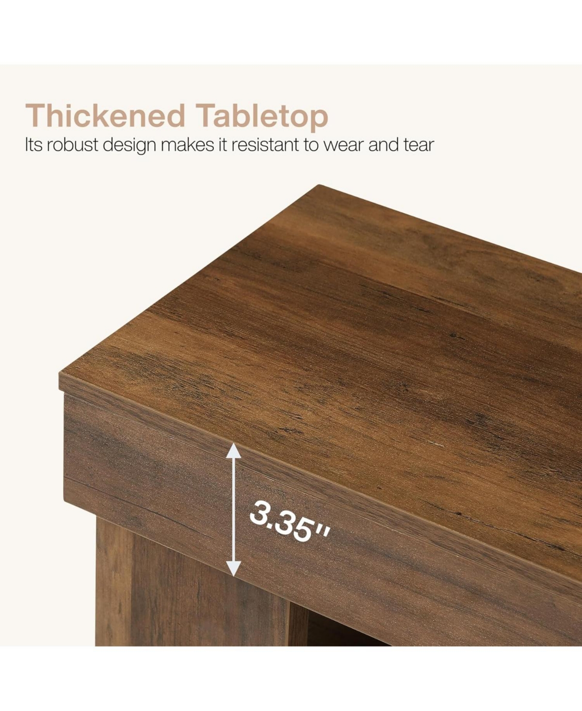 Tribesigns Entryway Bench, 59-Inch Farmhouse Shoe Bench Seat, 2-Tier Narrow Long End of Bed Storage Benches, Rustic Brown