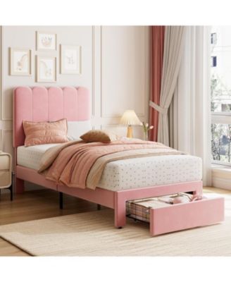 Easy Assembly Twin Size Bed Frame Space Saving, for Living Room, Guest Room