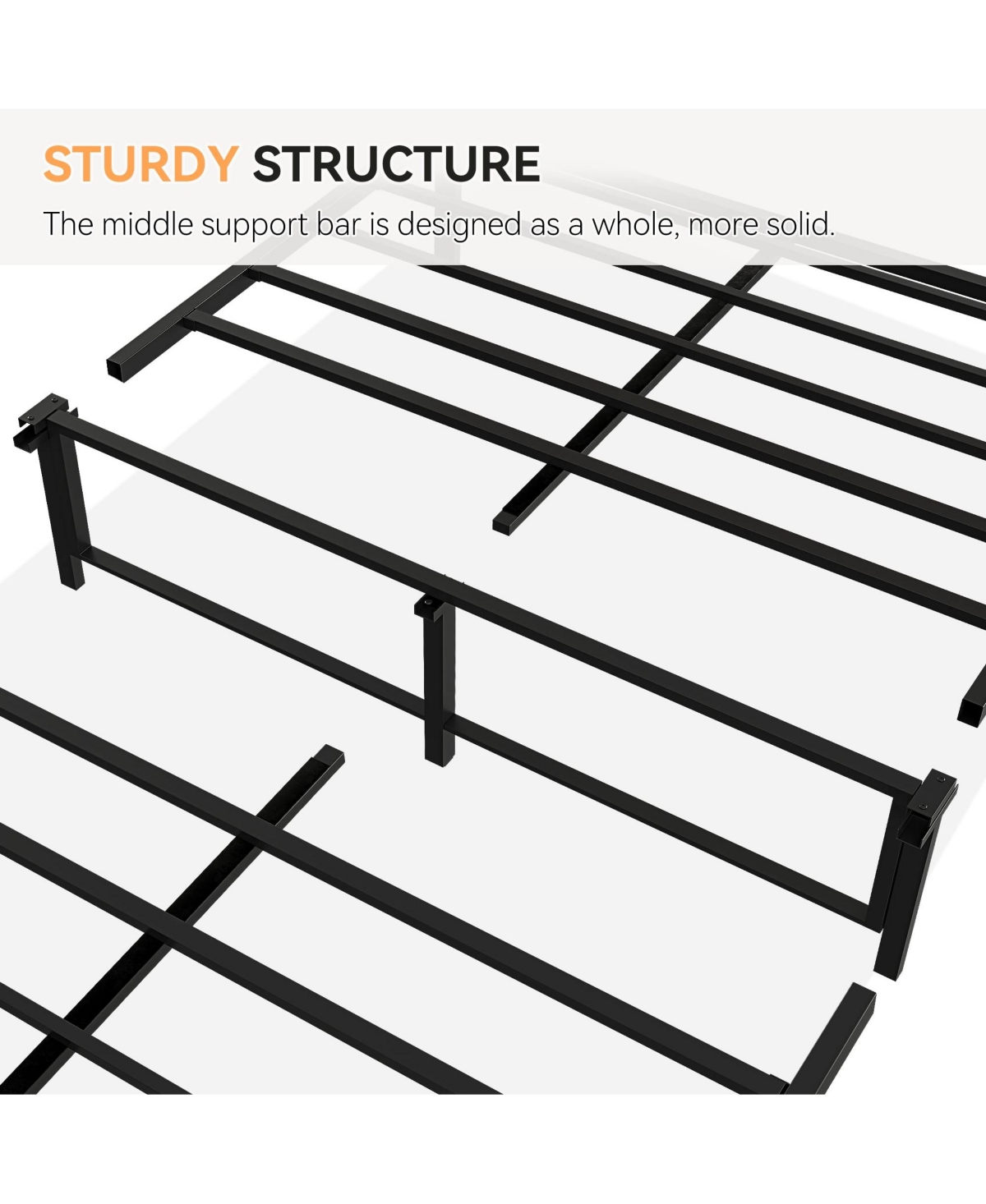 gaomon Easy Assembly Full Size Platform Bed Frame Space Saving, for Living Room, Guest Room