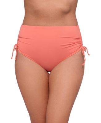 Women's Smoothing Cinch Adjustable High-Waist Swimsuit Bikini Bottoms