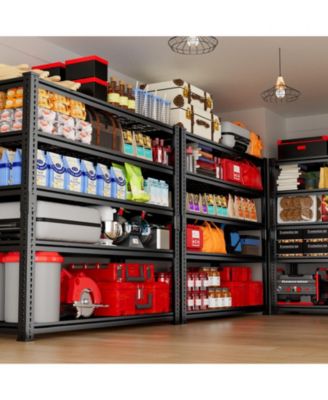 5-Tier 48 in W x 72 in H x 18 in D Adjustable Heavy Duty Metal Shelving Unit