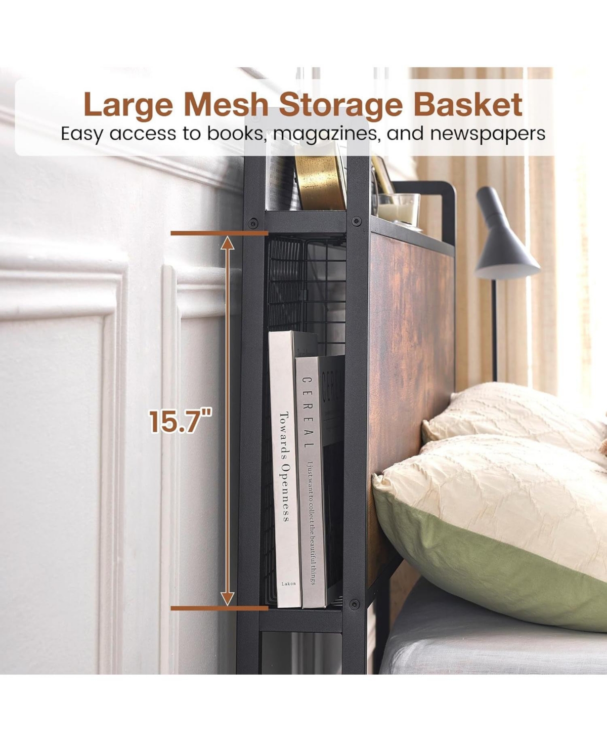 gaomon Queen Size Bed Frame Space Saving, for Living Room