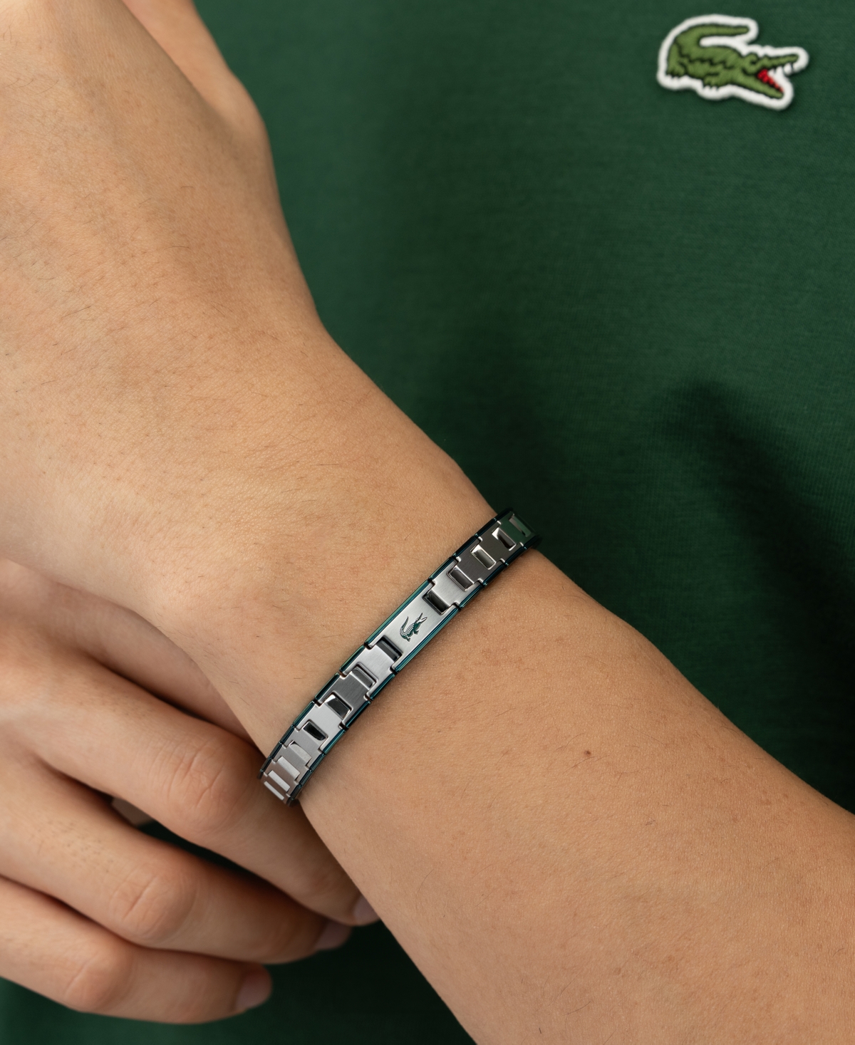 Lacoste Men's Metropole Edge Two-Tone Stainless Steel Bracelet