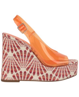 Women's Kaliese Slingback Peep-Toe Platform Wedge Sandals