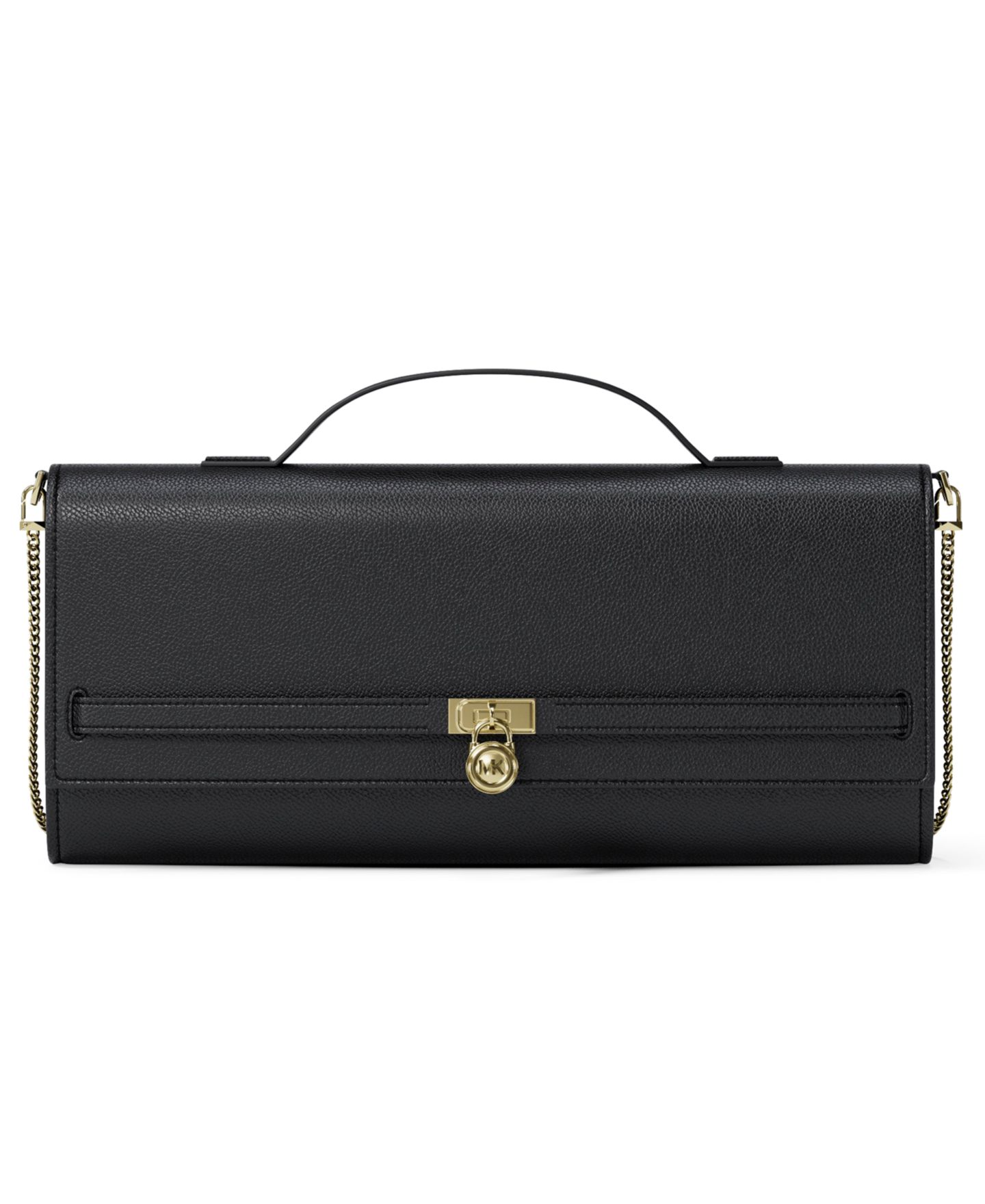 Женский клатч Michael Kors Hamilton Medium East West Clutch, цвет: Чёрный — фото 1
