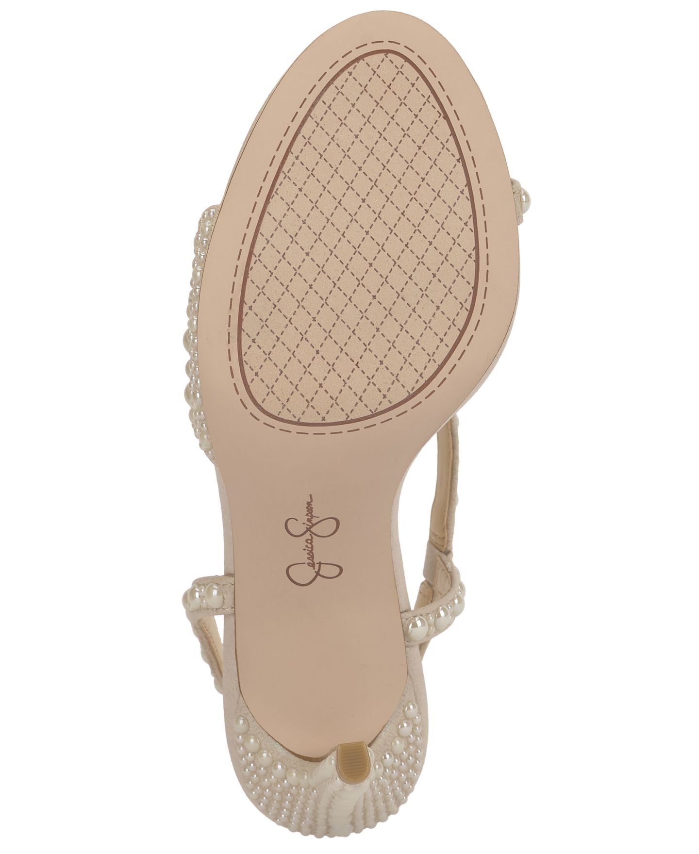 Женские сандалии Jessica Simpson Jaycin Barely-There Pearl Embellished, цвет: Мягкая слоновая кость жемчужный — фото 5