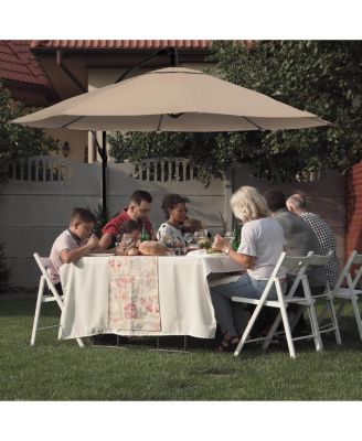 Patio Umbrella, Hanging with Base by Pure Garden