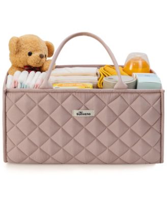 Quilted Diaper Caddy Organizer