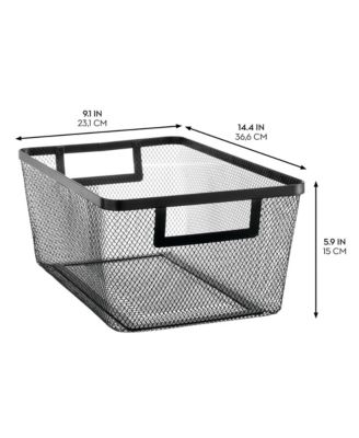 Metal Mesh Pantry Basket with Handles - Set of 2