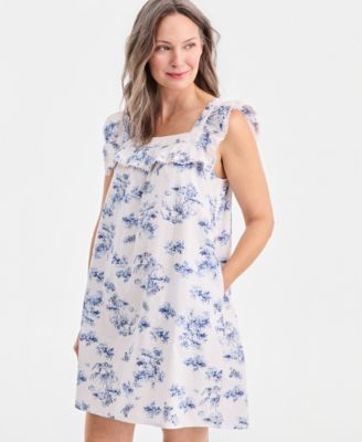 Women's Cotton Toile Clip Dot Chemise