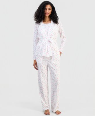Women's 3-Piece Cotton Pajama Set