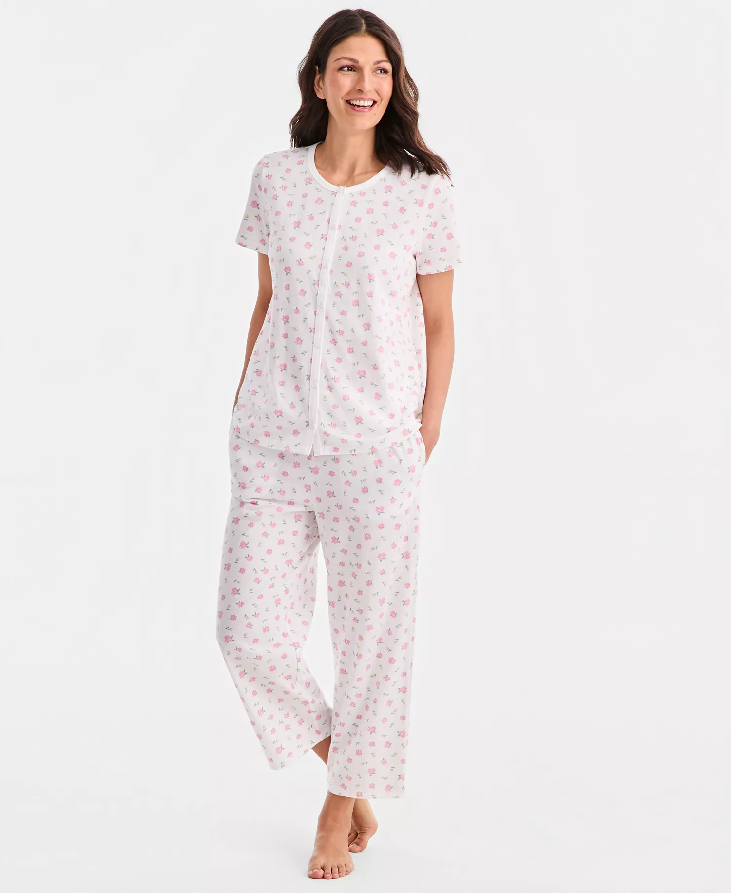Charter Club Women’s 2-Piece Cotton Printed Cropped Pajama set .68 (63% off) was .50