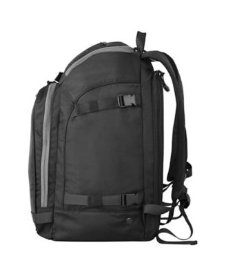 55L Ski Boot Bag Travel Backpack, Waterproof Exterior and Bottom, Durable 1680D Oxford, for Men and Women, Black