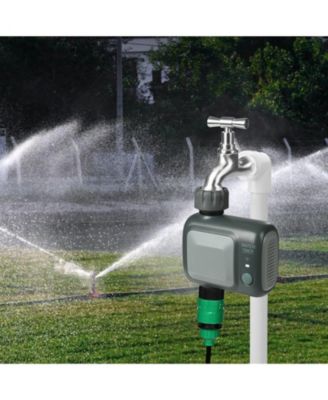 WiFi Sprinkler Timer, Single Outlet Smart Hose Faucet Timer with Brass Inlet, 2.4GHz WiFi/Bluetooth App Control, IPX6