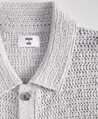 Men's Relaxed-Fit Elio Long-Sleeve Polo Sweater