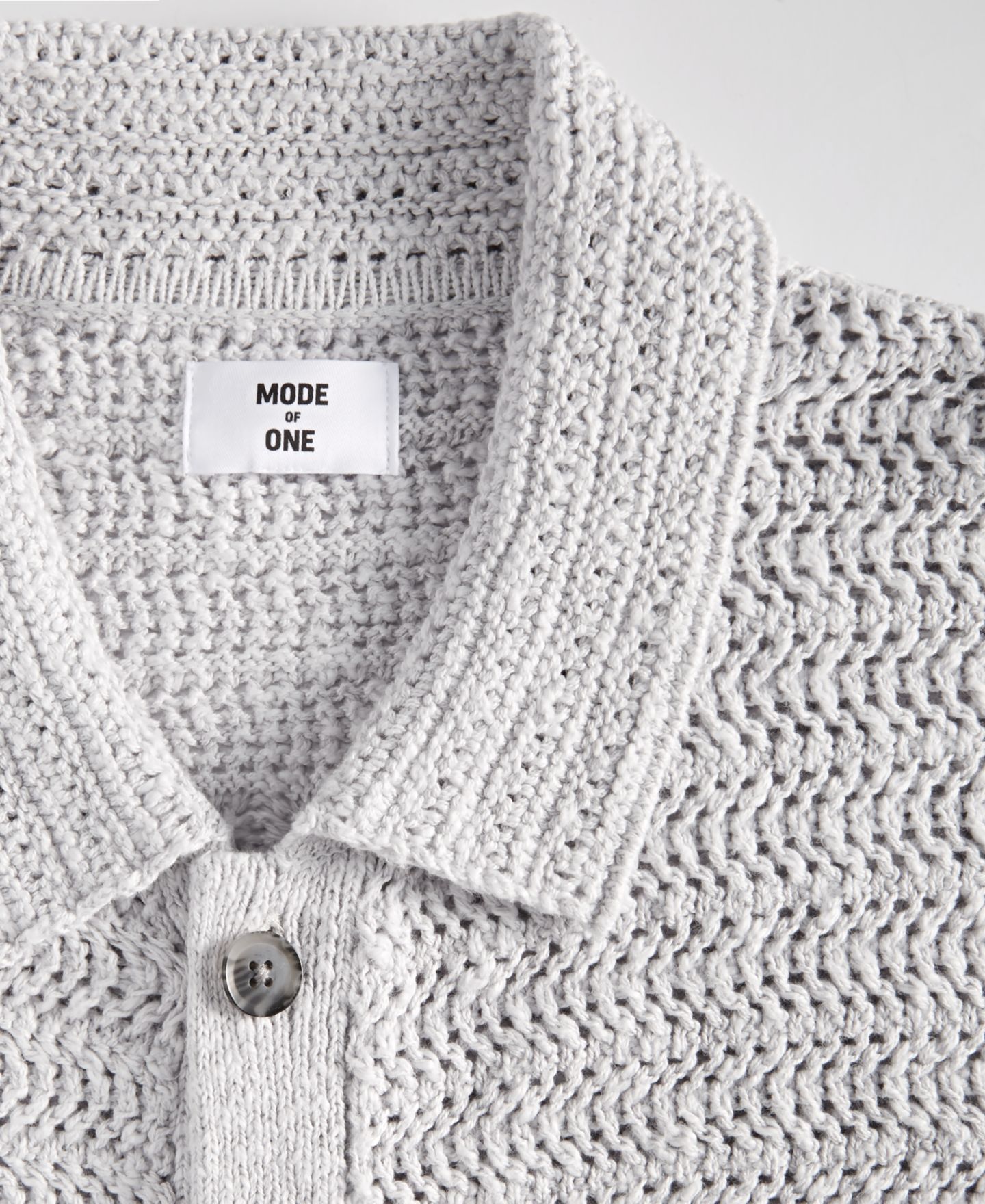 Мужской свитер Mode of One Relaxed-Fit Elio Long-Sleeve Polo Sweater, цвет: Серебряный — фото 4